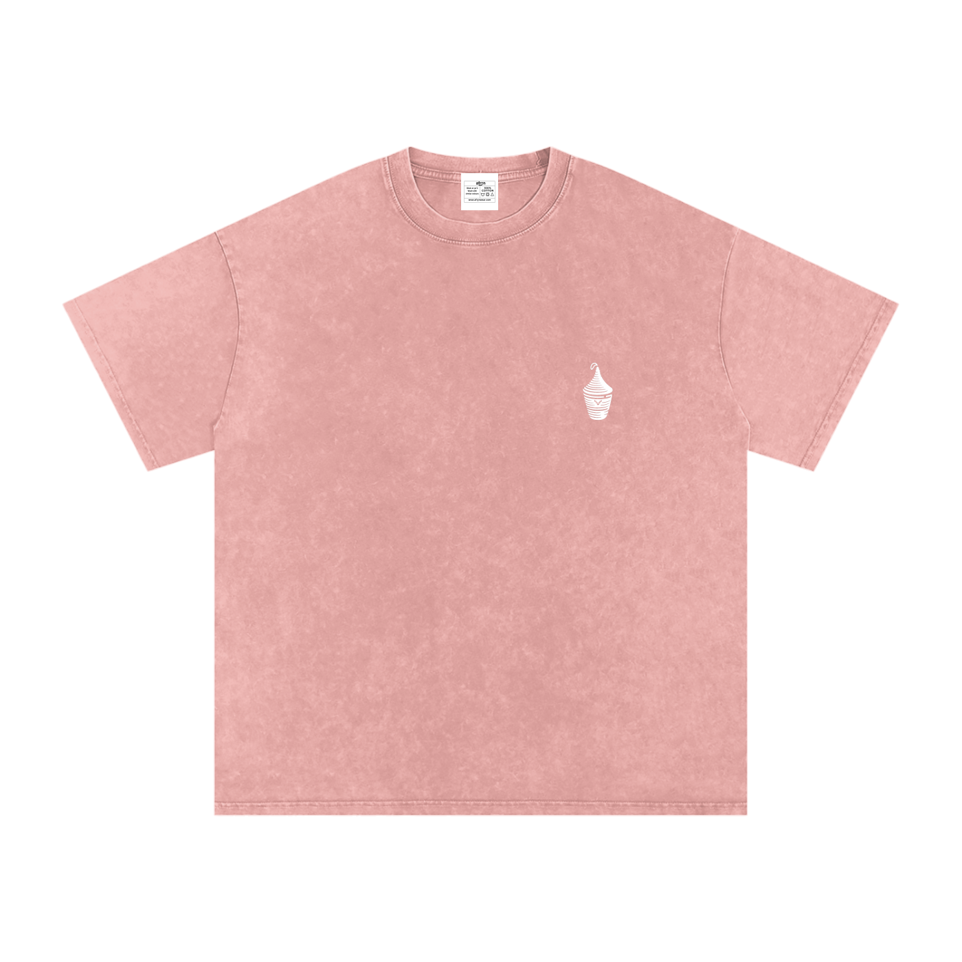 Snow Washed Oversized Cotton T-Shirt