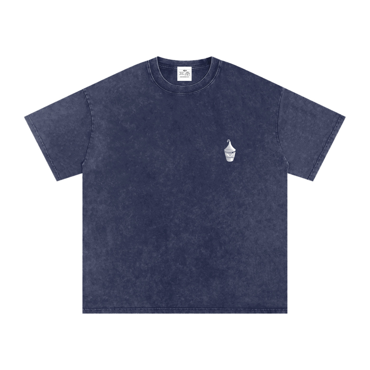 Snow Washed Oversized Cotton T-Shirt
