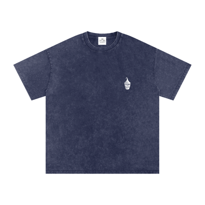 Snow Washed Oversized Cotton T-Shirt