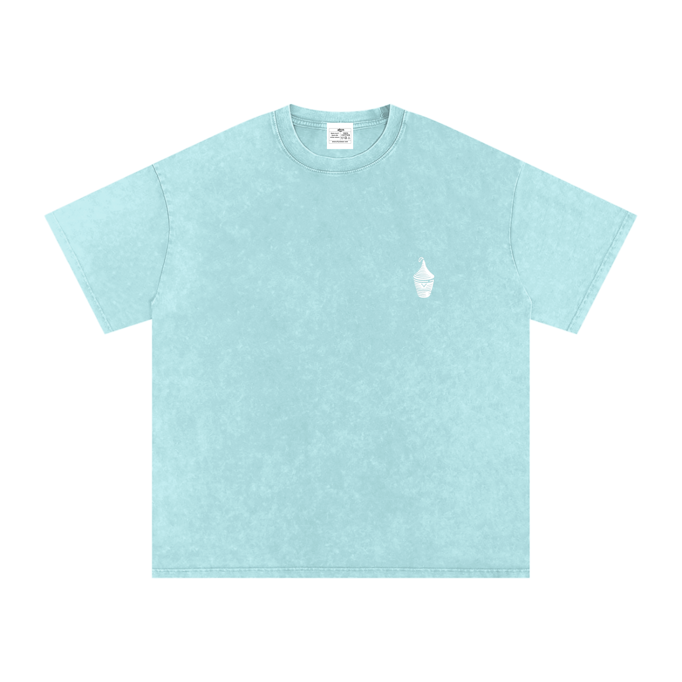 Snow Washed Oversized Cotton T-Shirt