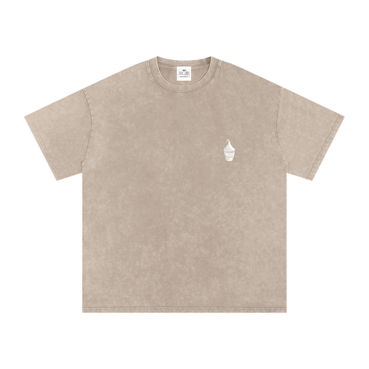 Snow Washed Oversized Cotton T-Shirt