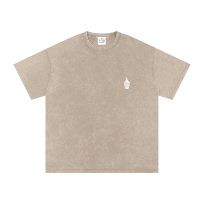 Snow Washed Oversized Cotton T-Shirt