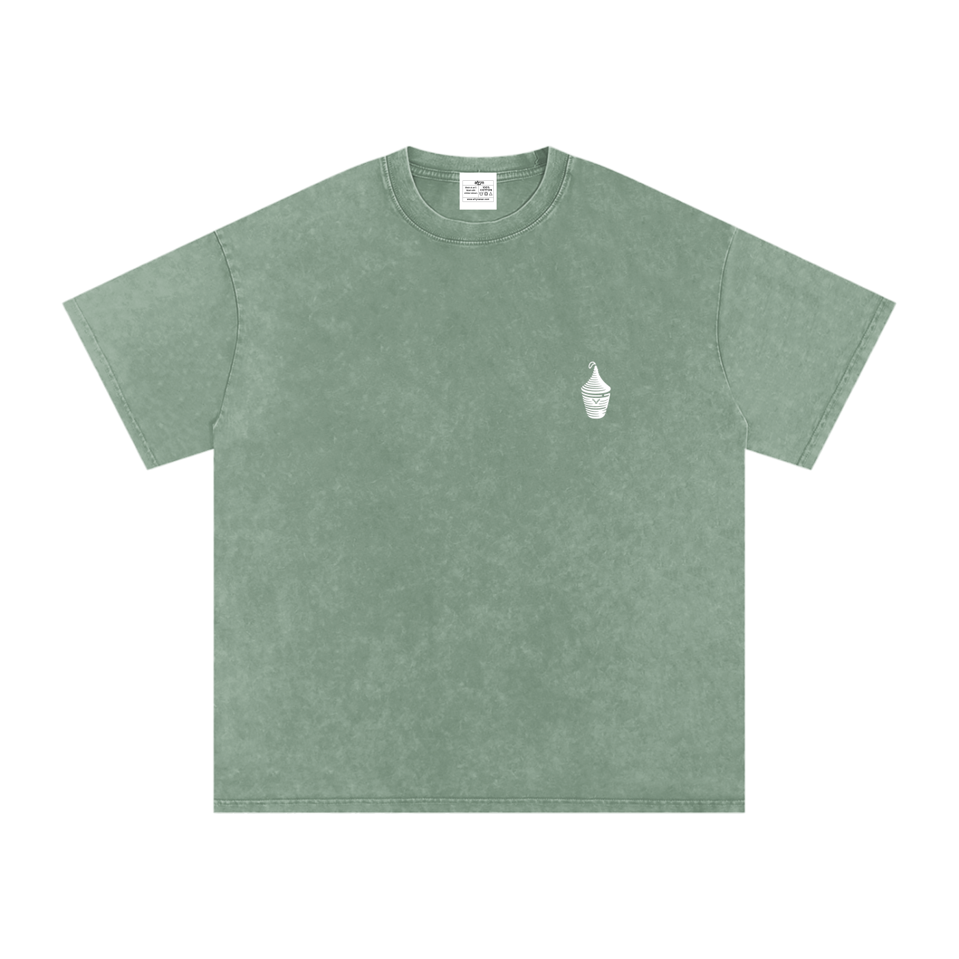Snow Washed Oversized Cotton T-Shirt