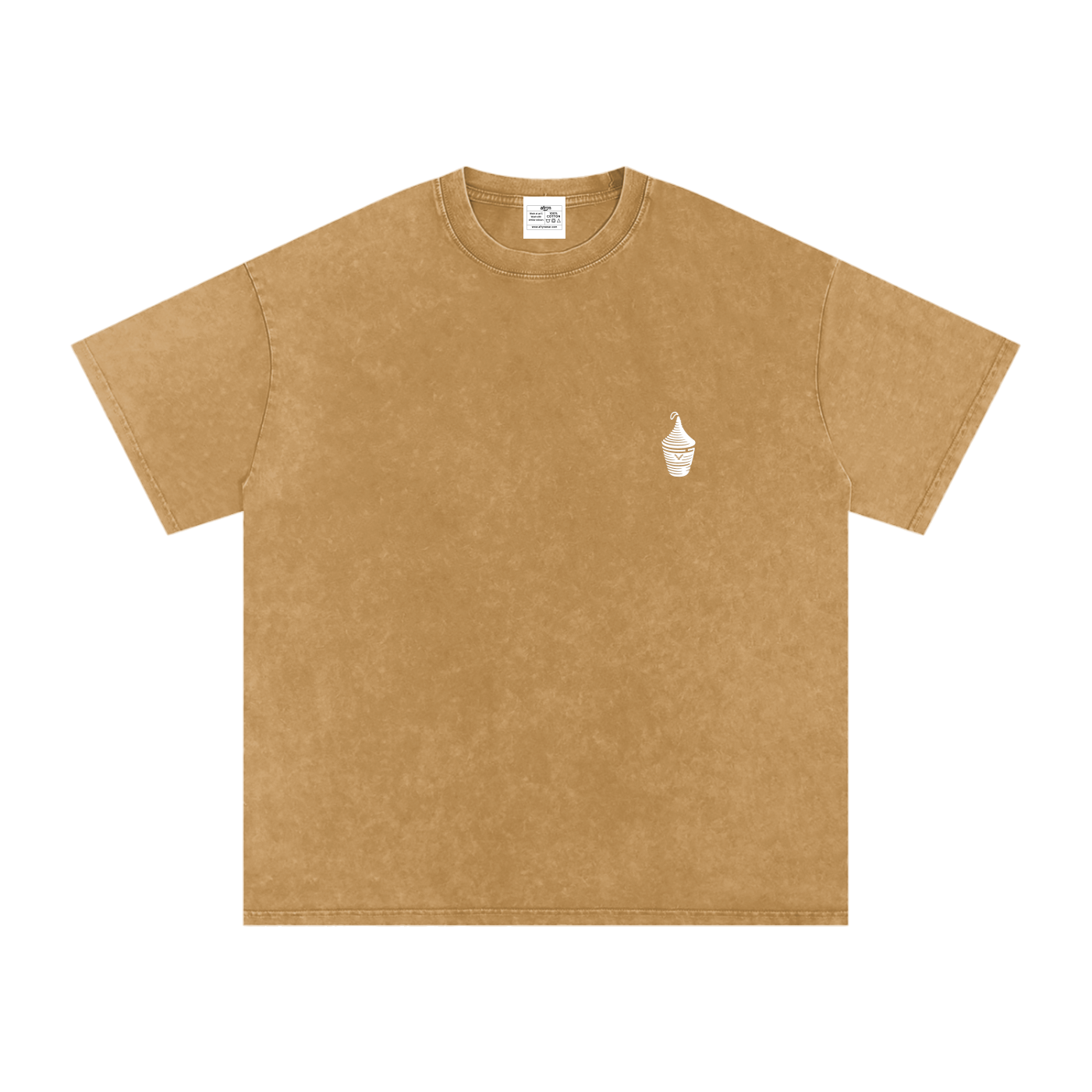 Snow Washed Oversized Cotton T-Shirt