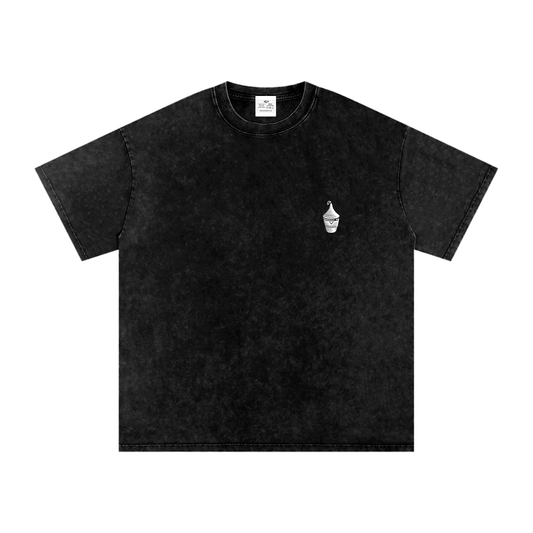 Snow Washed Oversized Cotton T-Shirt