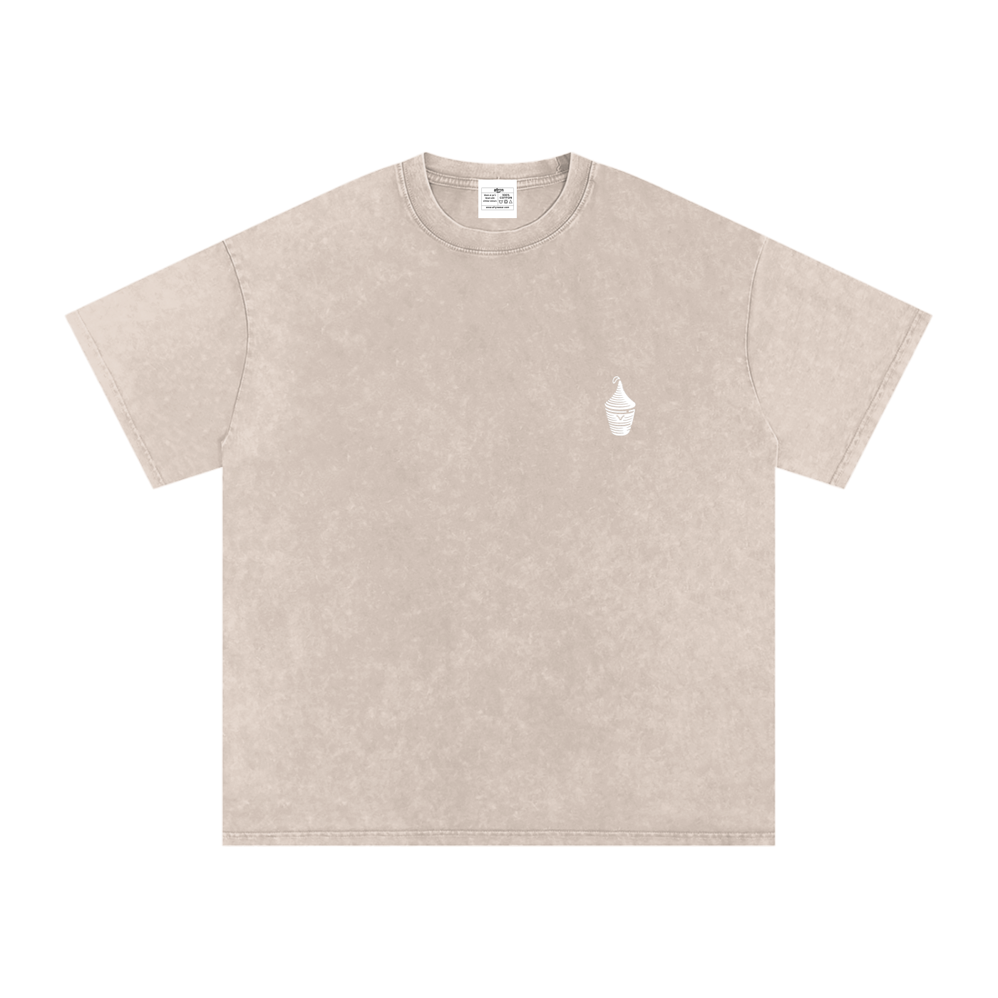 Snow Washed Oversized Cotton T-Shirt