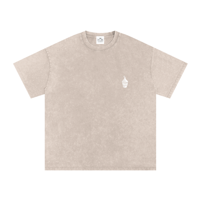 Snow Washed Oversized Cotton T-Shirt