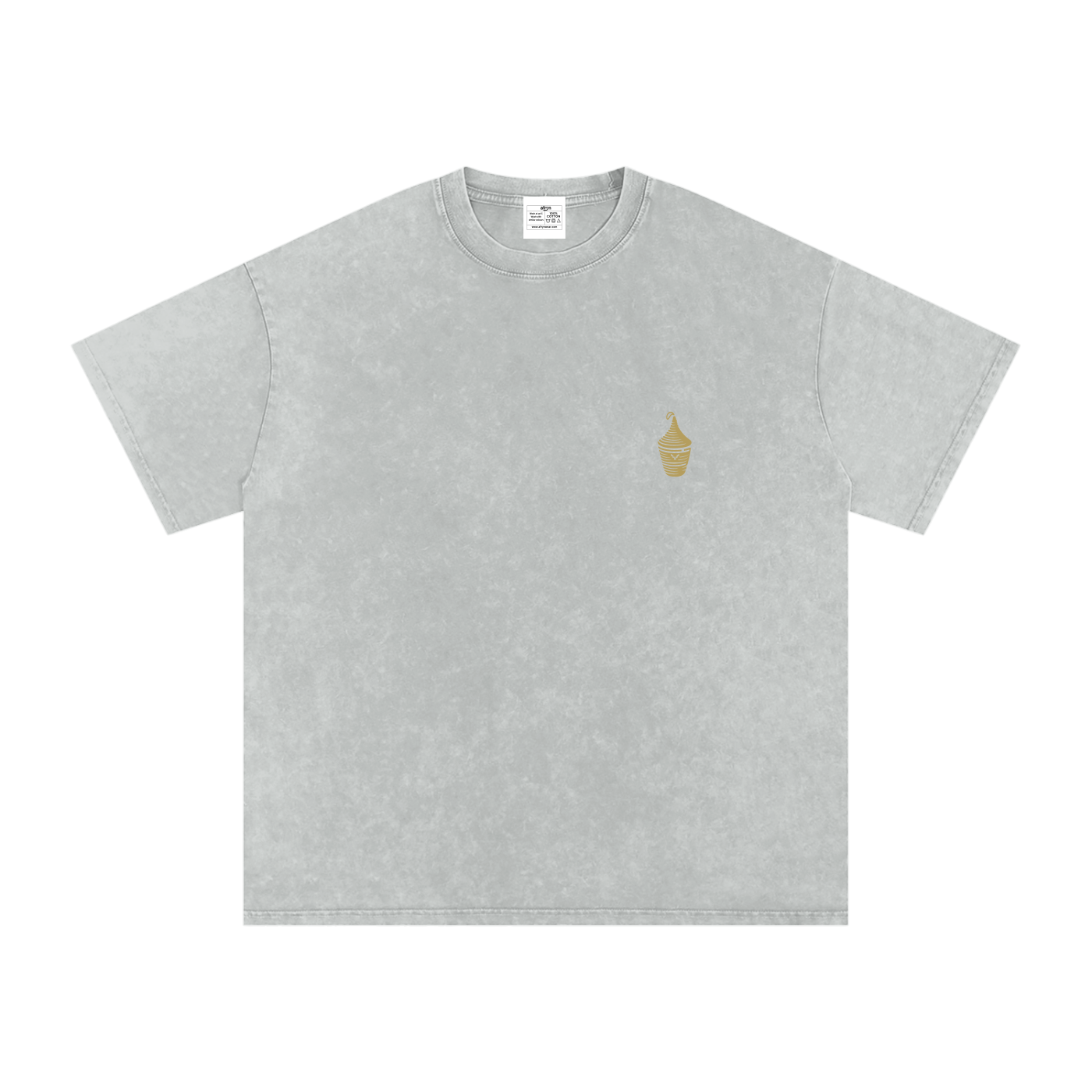 Snow Washed Oversized Cotton T-Shirt