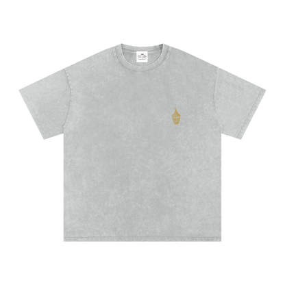 Snow Washed Oversized Cotton T-Shirt