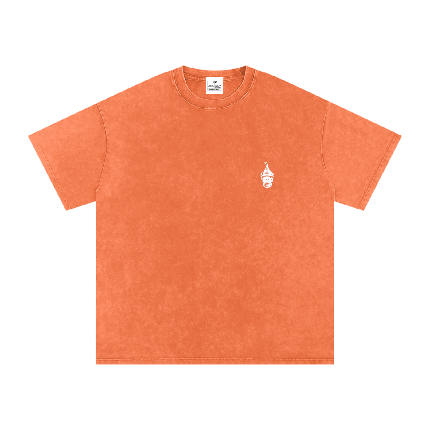 Snow Washed Oversized Cotton T-Shirt