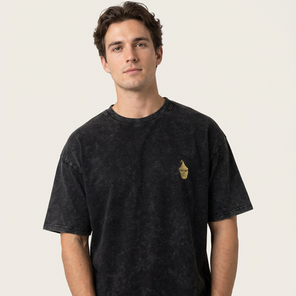Snow Washed Oversized Cotton T-Shirt