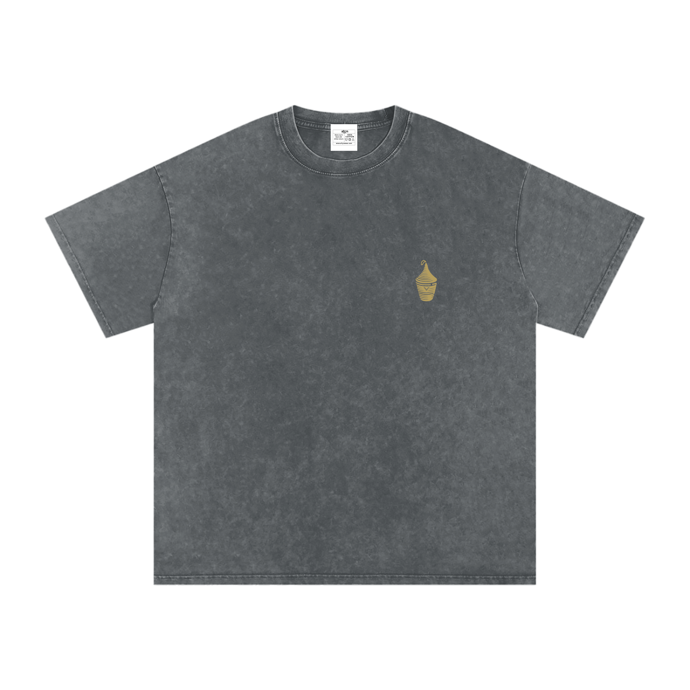 Snow Washed Oversized Cotton T-Shirt