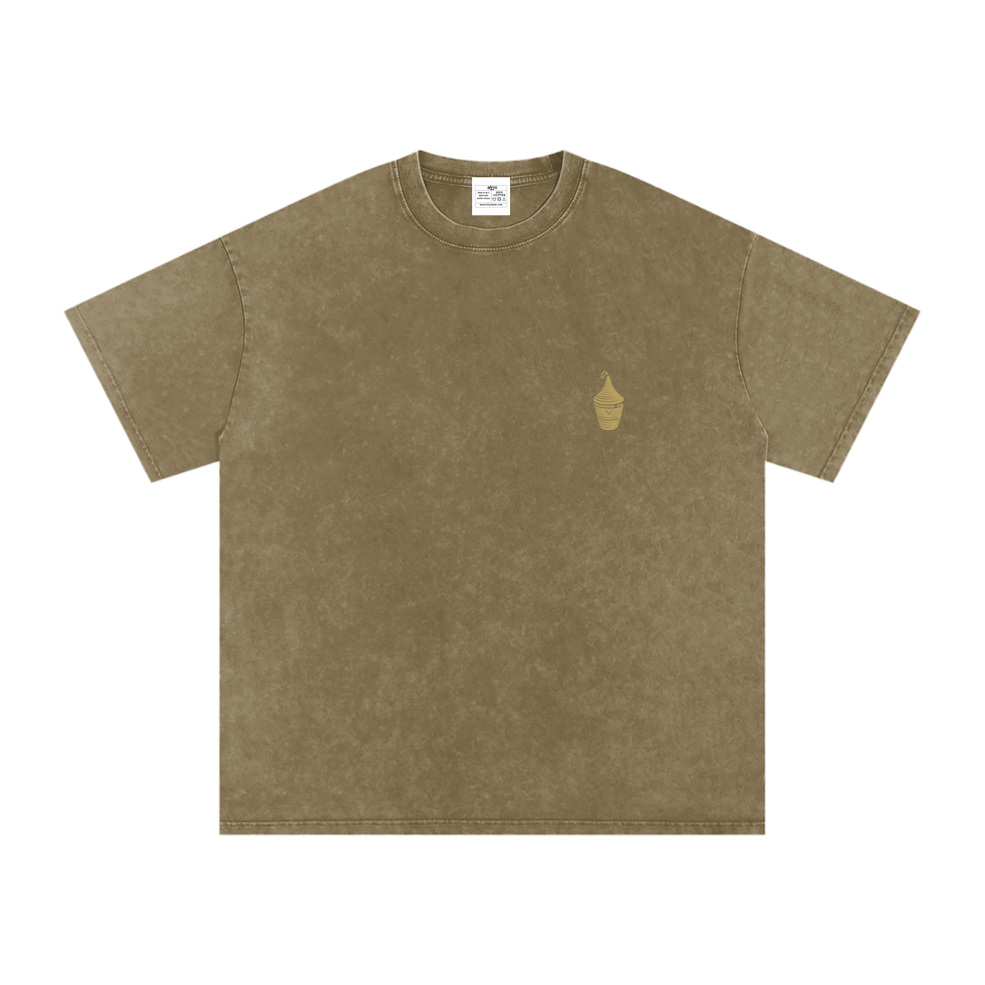 Snow Washed Oversized Cotton T-Shirt