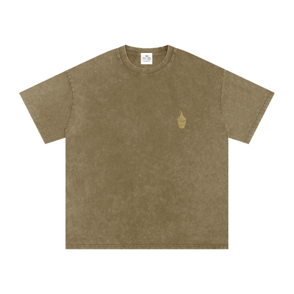 Snow Washed Oversized Cotton T-Shirt