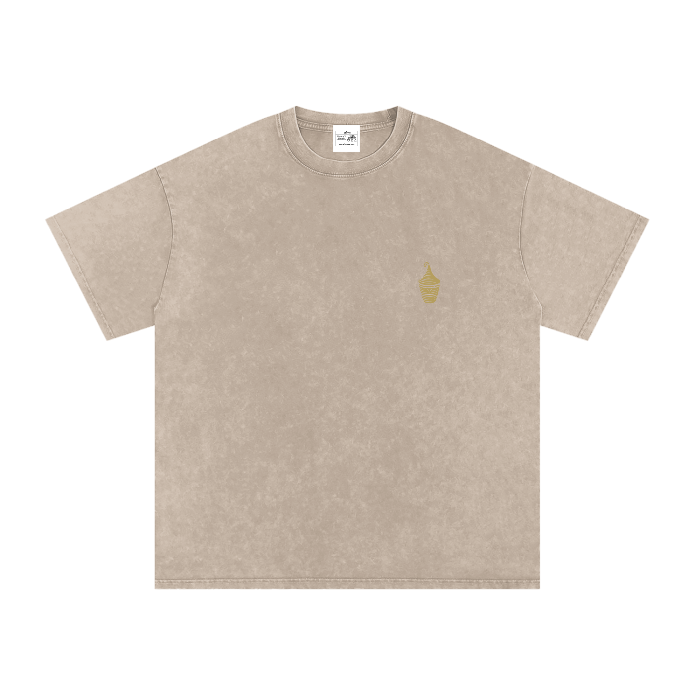 Snow Washed Oversized Cotton T-Shirt