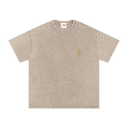 Snow Washed Oversized Cotton T-Shirt