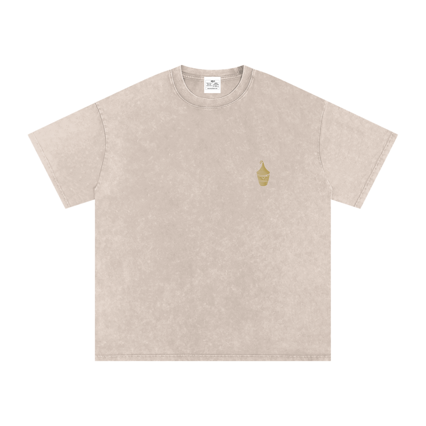Snow Washed Oversized Cotton T-Shirt