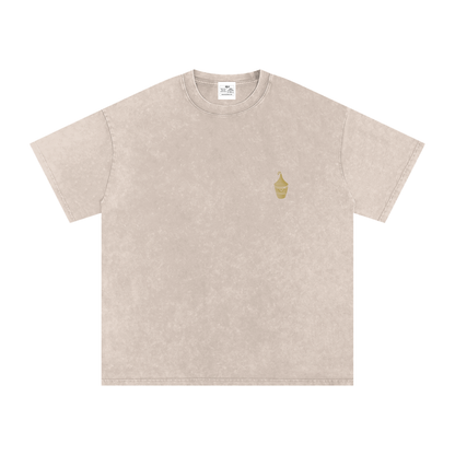 Snow Washed Oversized Cotton T-Shirt