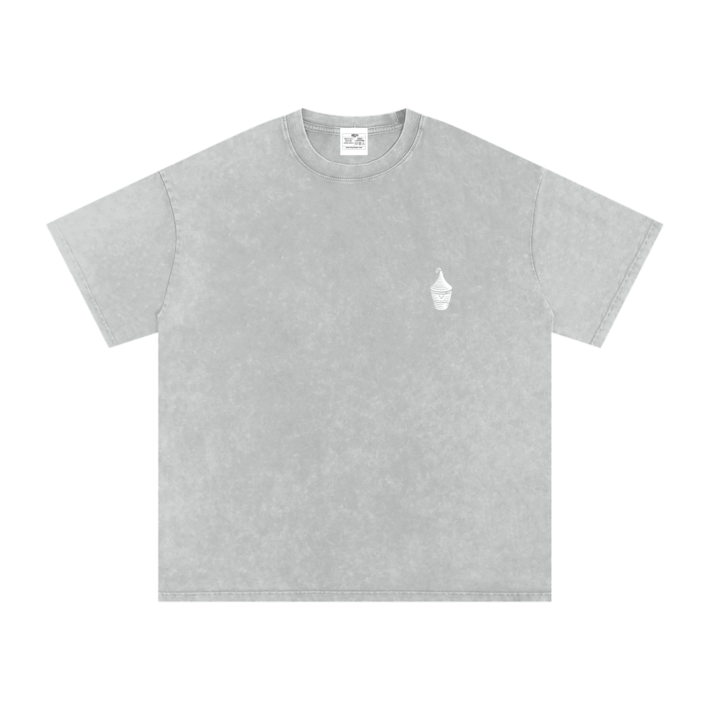 Snow Washed Oversized Cotton T-Shirt