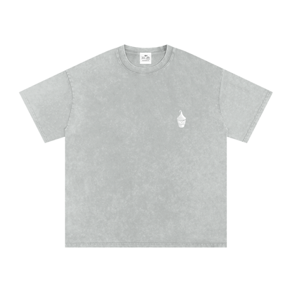 Snow Washed Oversized Cotton T-Shirt