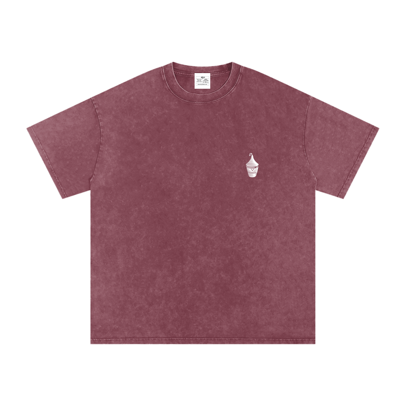 Snow Washed Oversized Cotton T-Shirt
