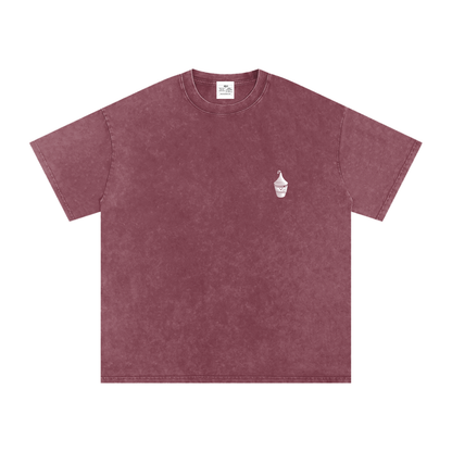 Snow Washed Oversized Cotton T-Shirt