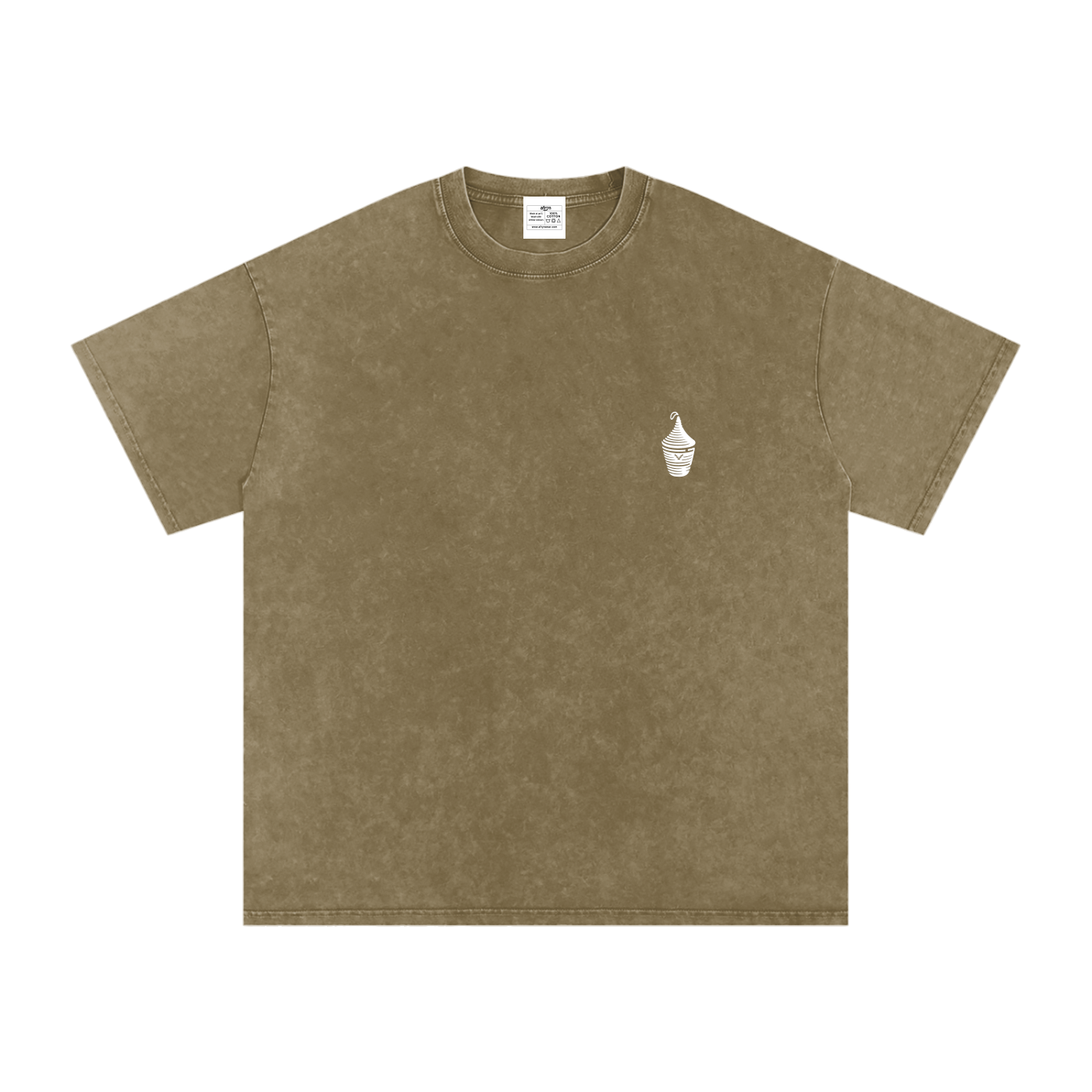 Snow Washed Oversized Cotton T-Shirt