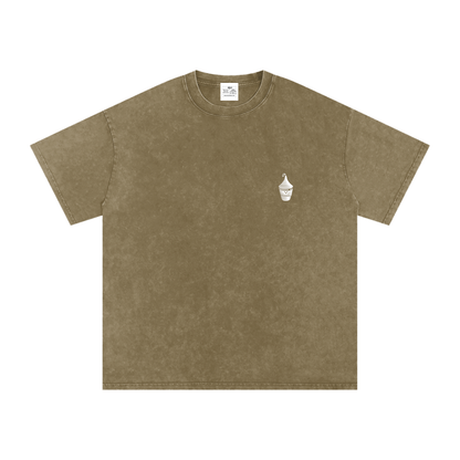 Snow Washed Oversized Cotton T-Shirt